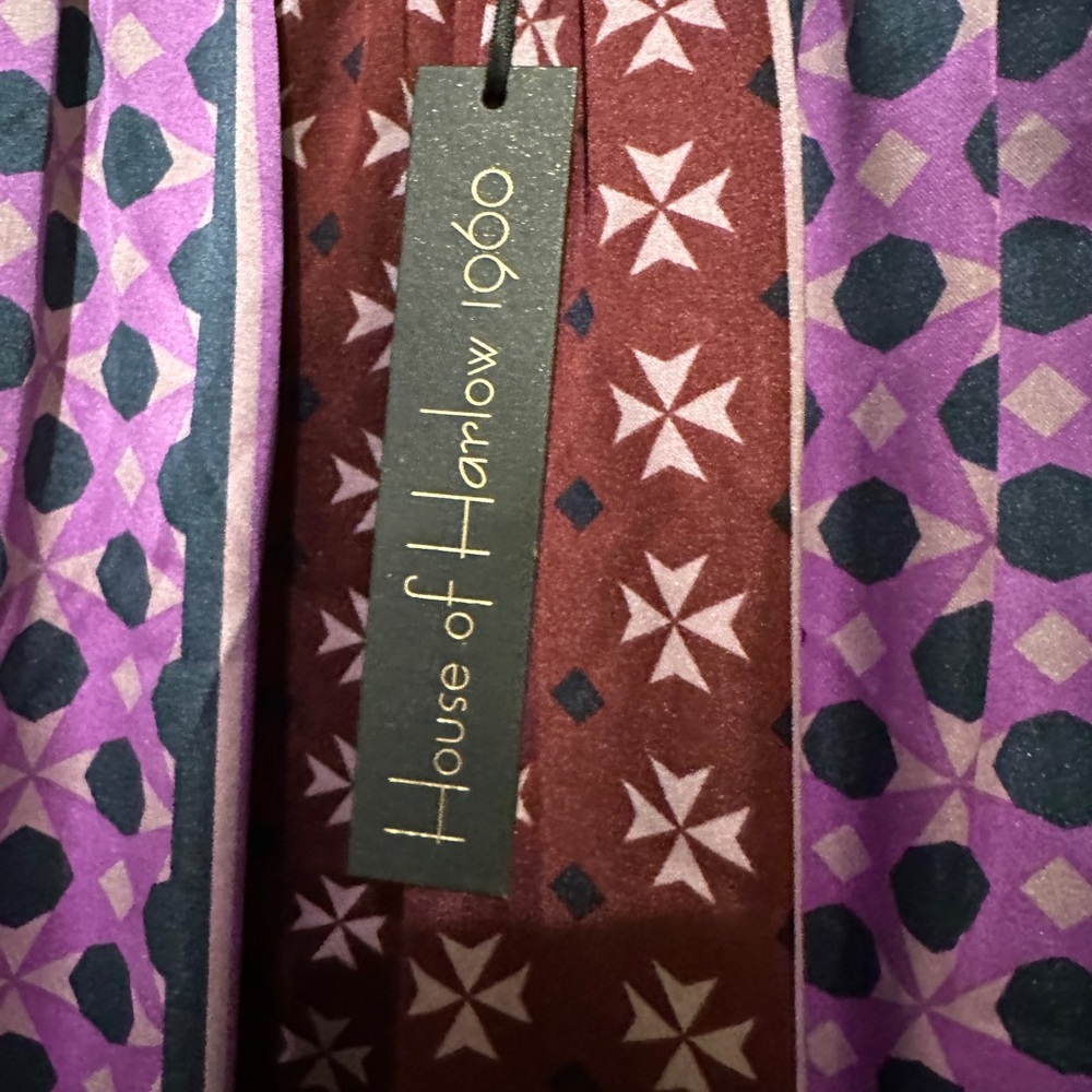 House of Harlow 1960 Purple Burgundy Satin Pant - Picture 5 of 5